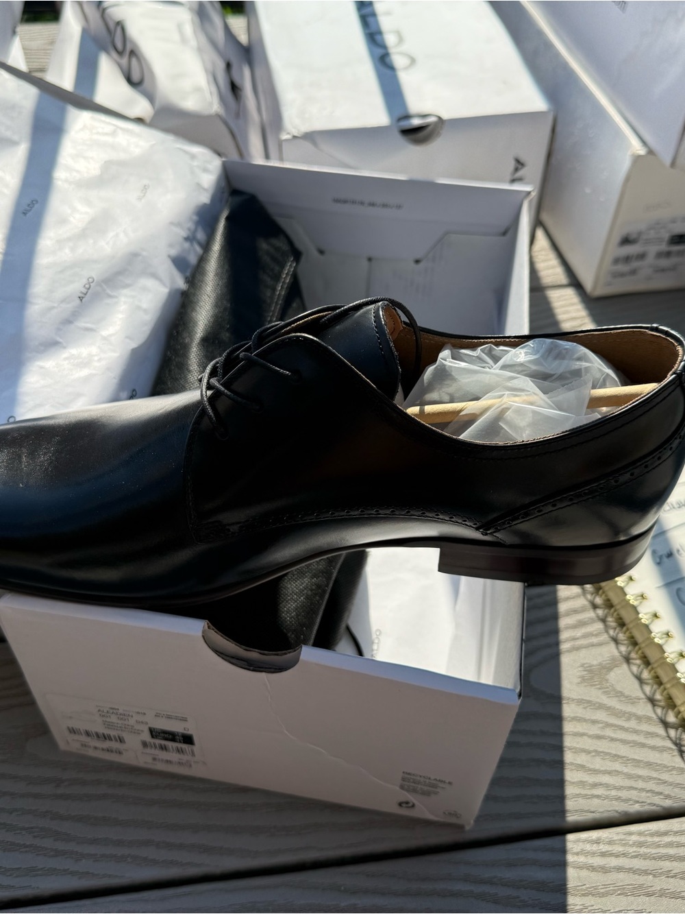 NEW- ALDO Aleaden men’s black dress shoes - Picture 2 of 6